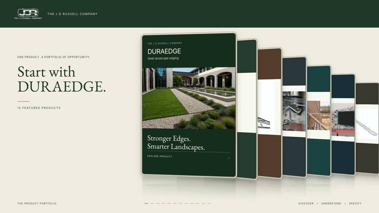 Product portfolio cover: Start with DURAEDGE.